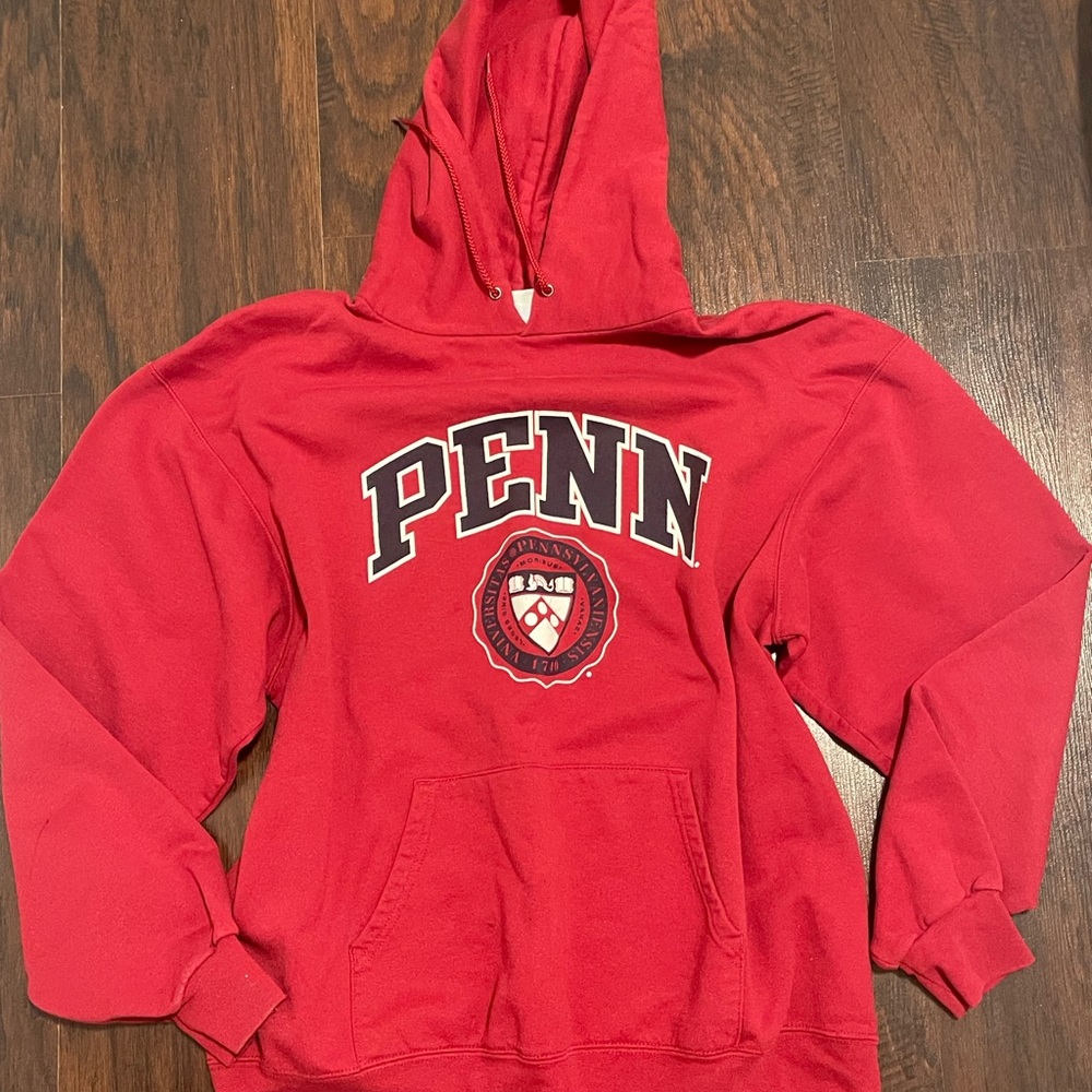 Vintage red University of Pennsylvania (UPenn) Champion hoodie